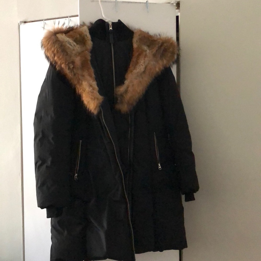 Mackage Kay long down coat with fur trim
